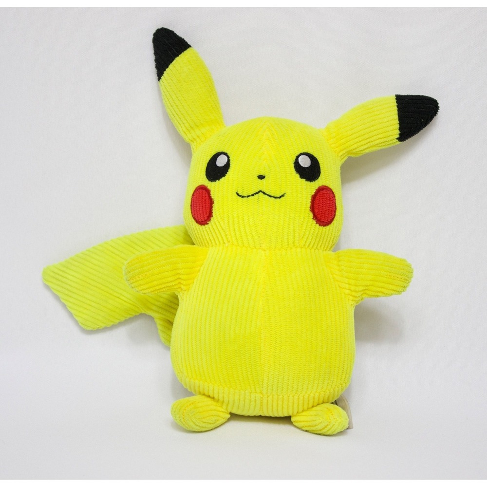 Pokemon Corduroy Pikachu Plush‎ Stuffed Toy Collectible 2022 8"